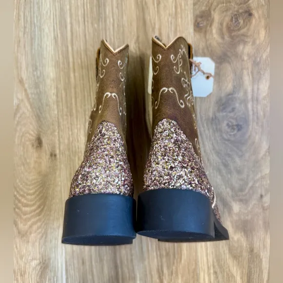 Shyanne Girls' Sparkle Plenty Boot Broad Square Toe Size 13 NWT