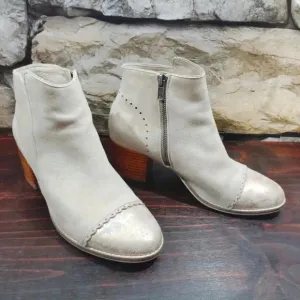 Silent D Moneybag Ankle Boots Tawny Suede Leather Beige Anthropologie 6.5
