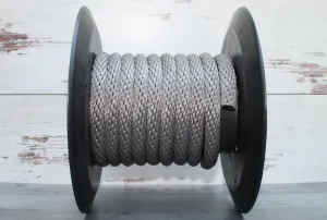 Silver Solid Braided Multifilament Polypropylene Rope