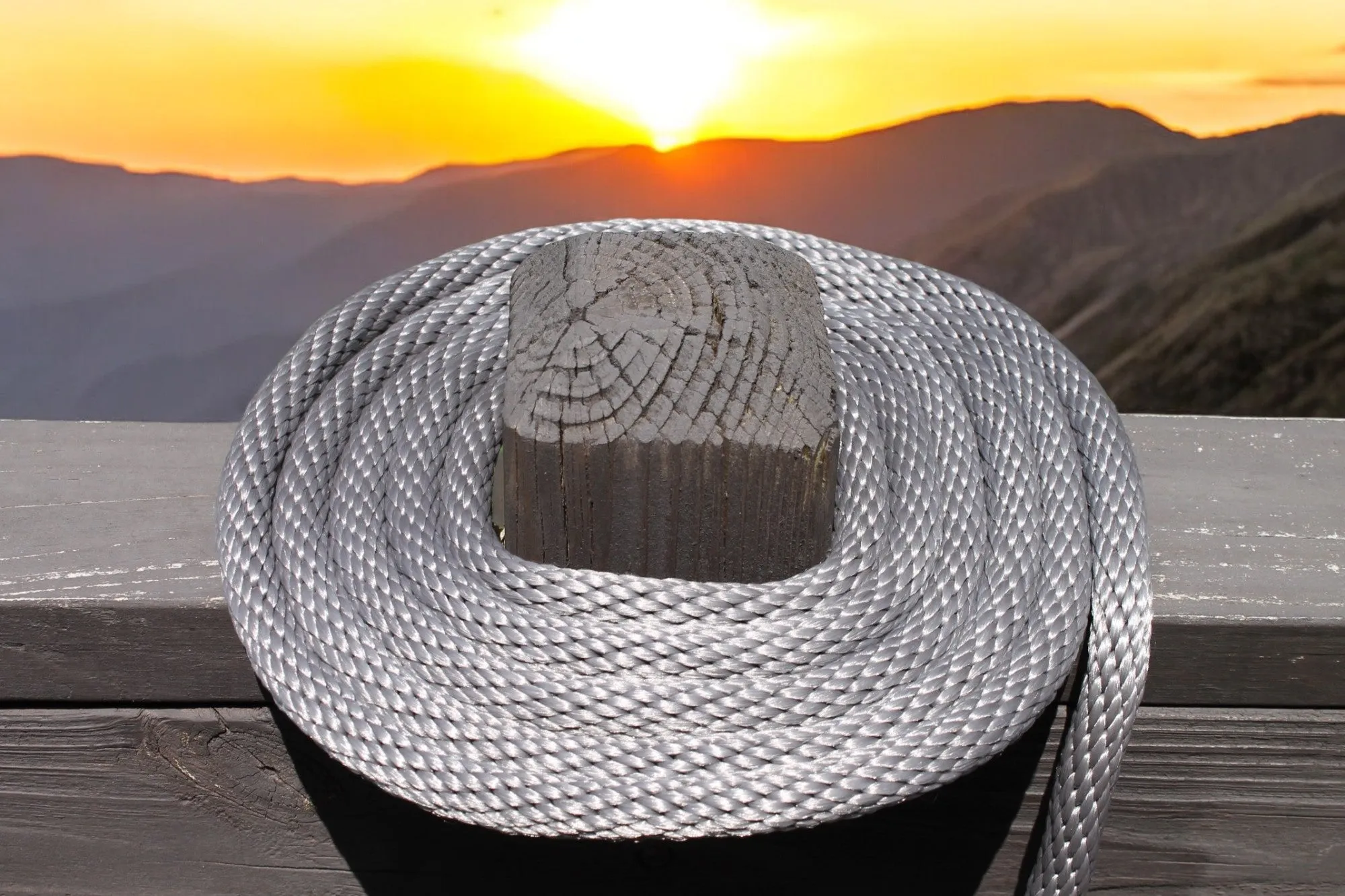 Silver Solid Braided Multifilament Polypropylene Rope