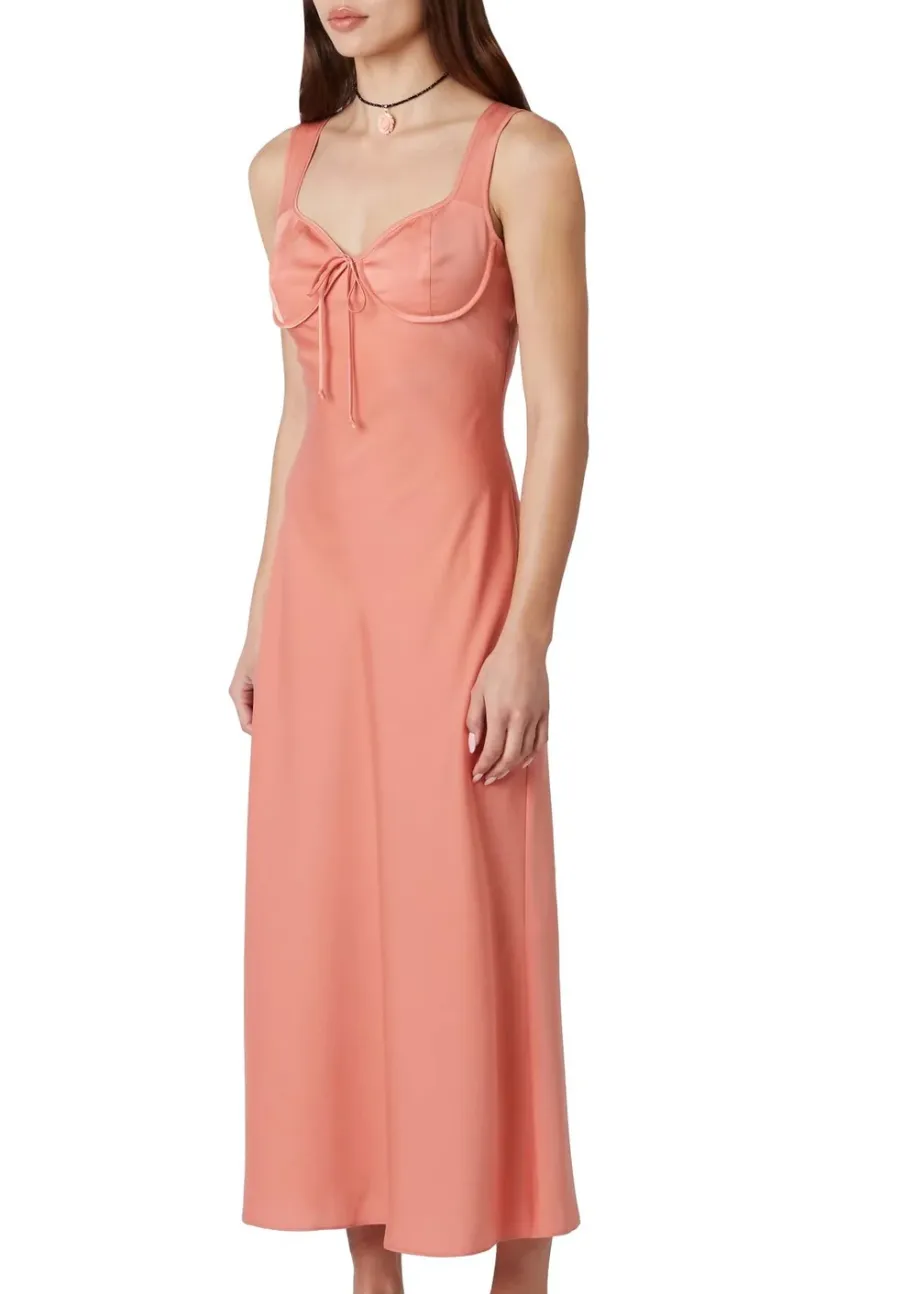 Sleeveless Faux Underwire Maxi Dress
