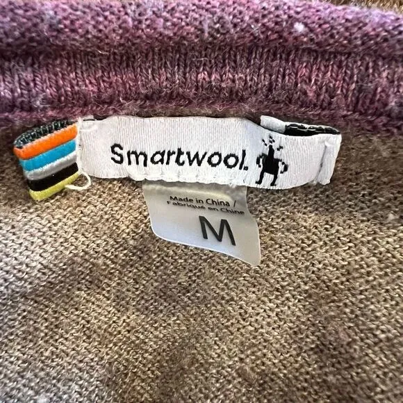 Smartwool Colorblock Shadow Pine Crew Wool Blend Sweater Size M