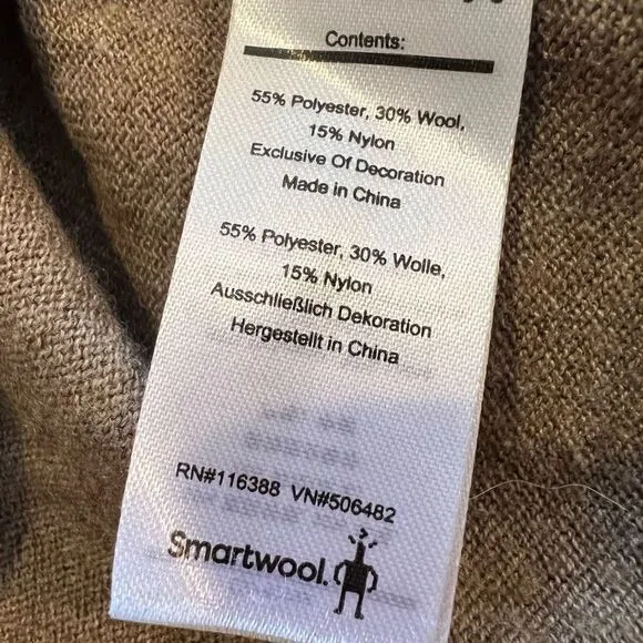 Smartwool Colorblock Shadow Pine Crew Wool Blend Sweater Size M