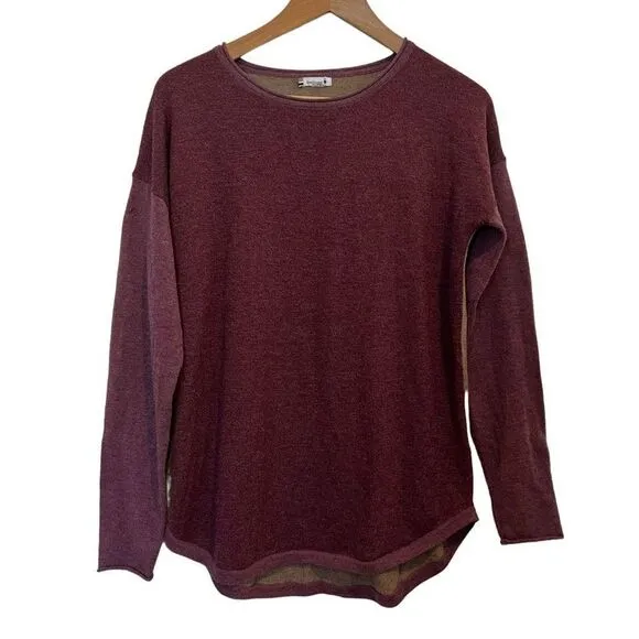 Smartwool Colorblock Shadow Pine Crew Wool Blend Sweater Size M