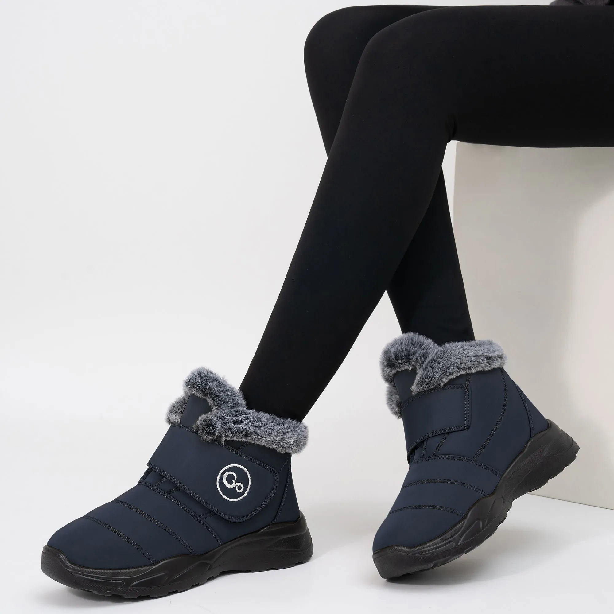 Snow Boots Womens with Warm Faux Fur Women Winter Boots non-slip Waterproof Outdoor Booties