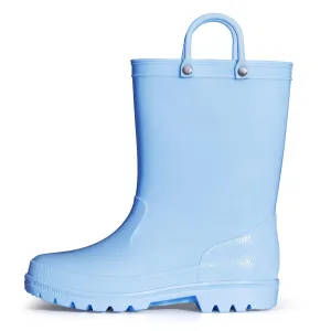 Solid Color Easy-on Handle Rubber Rain Boots