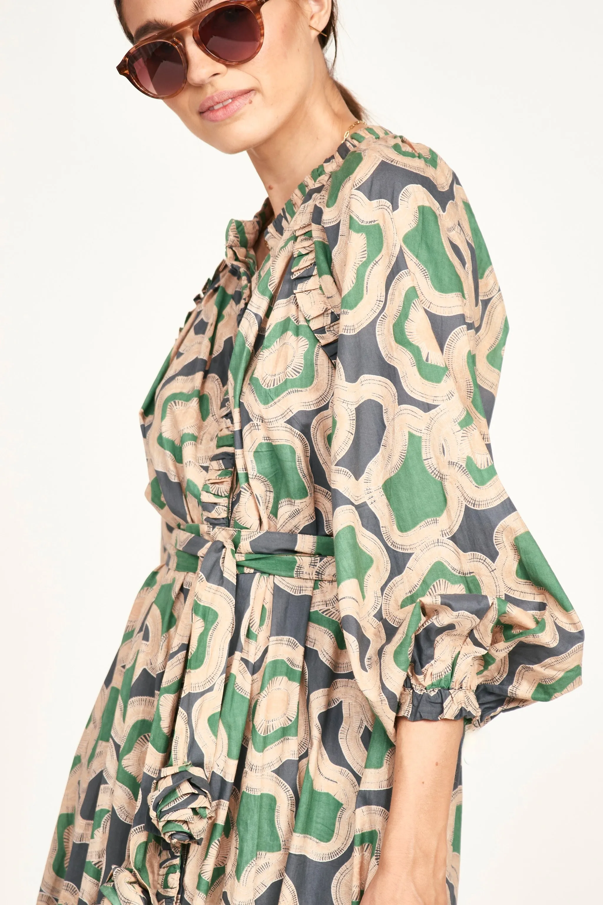 Somerset Dress in Marine Puddles