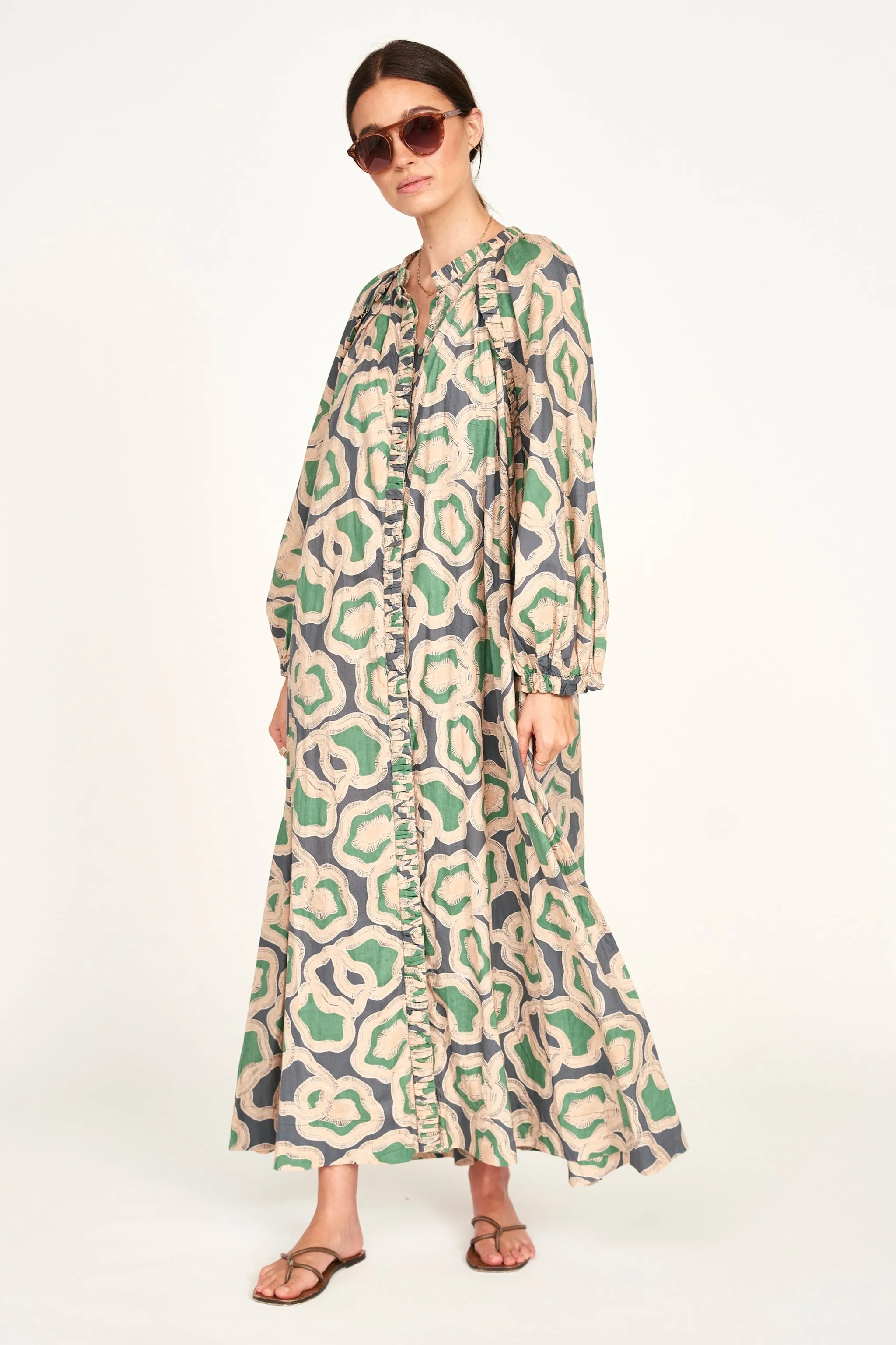 Somerset Dress in Marine Puddles