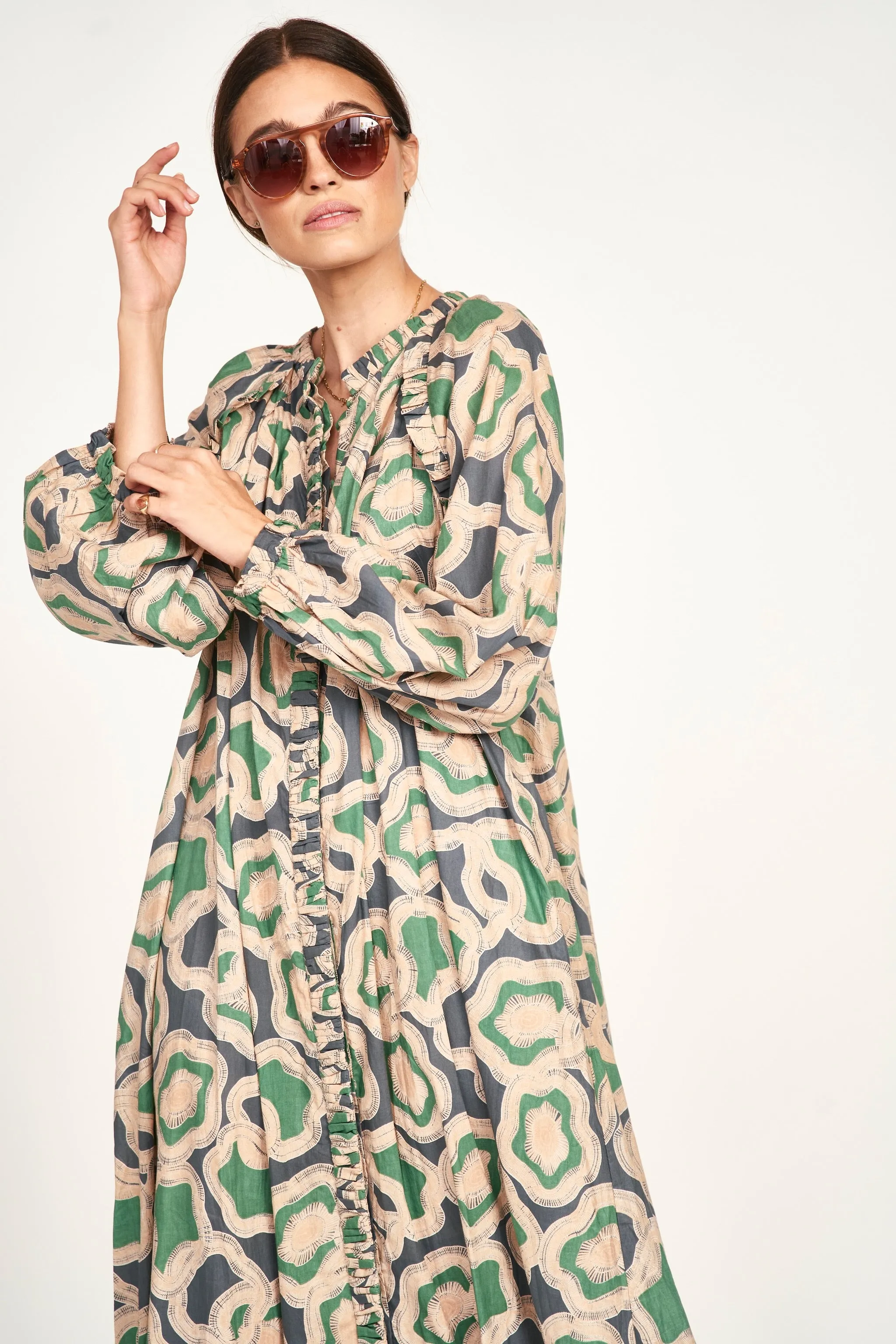 Somerset Dress in Marine Puddles