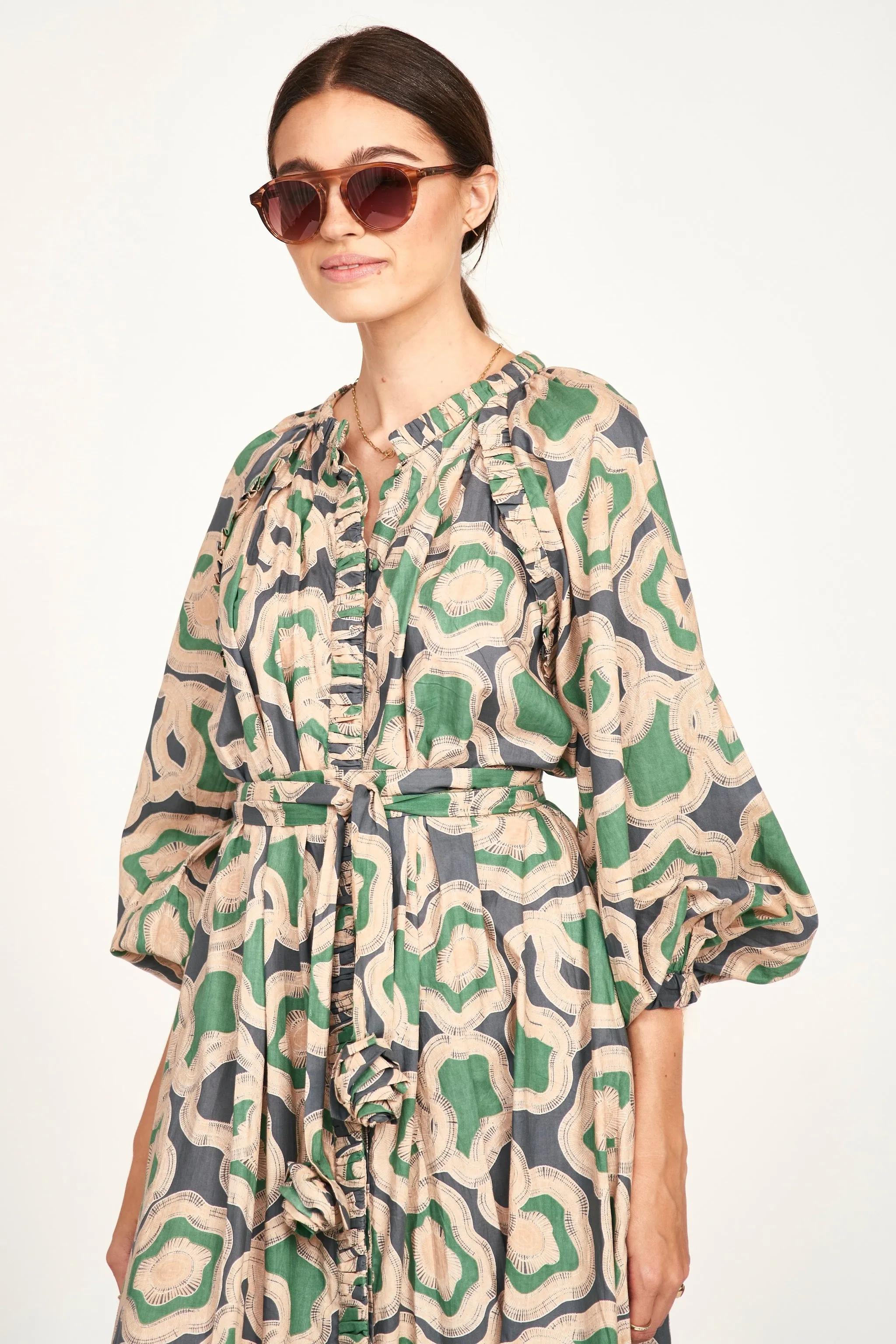 Somerset Dress in Marine Puddles