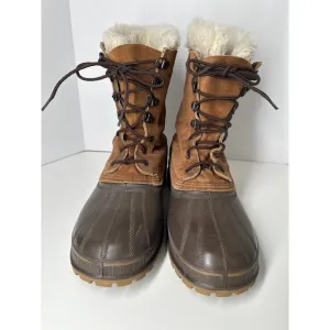 Sorel Kaufman Steel shank brown suede winter boots size 10