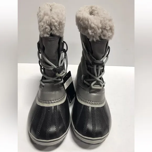 Sorel Kids’ Yoot Pac Nylon, Gray Waterproof Winter Bootsc Girls’ Size 3.