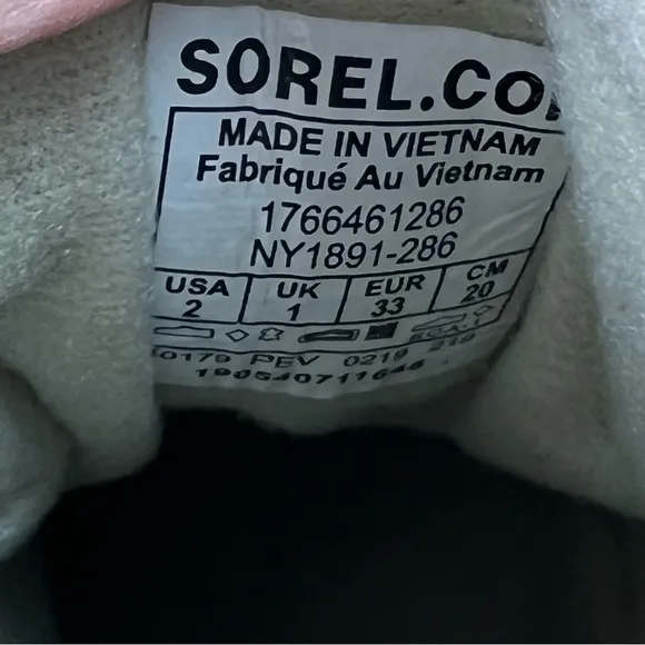 Sorel Youth Cheyanne ii Lace Leather Boots Youth Size 2 Elk (tan) Black $90