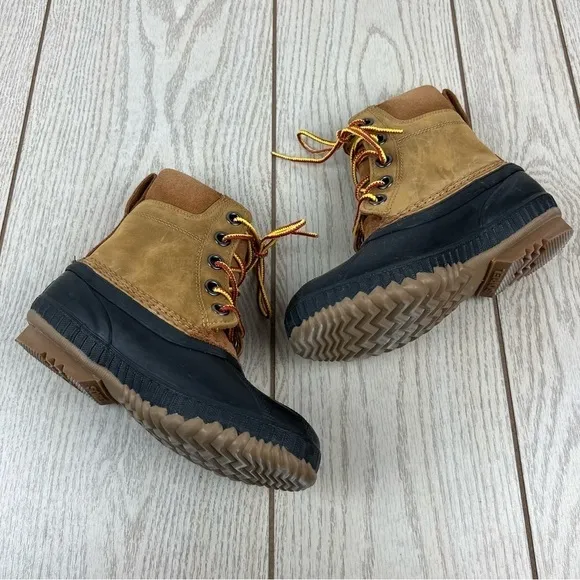 Sorel Youth Cheyanne ii Lace Leather Boots Youth Size 2 Elk (tan) Black $90