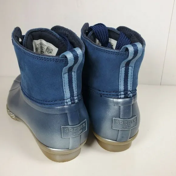 Sperry Authentic Saltwater Duck Boots 2-Eye Navy
