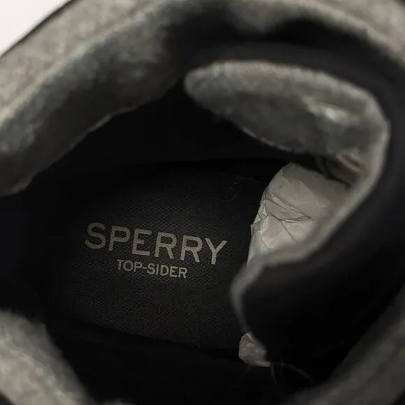 Sperry Maritime Cruz Lace-Up Ankle Boots, Black Leather, Women's 9.5 M