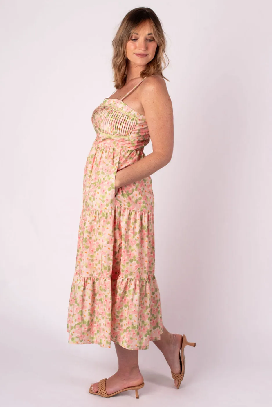 Spring Vibes Floral Midi Dress