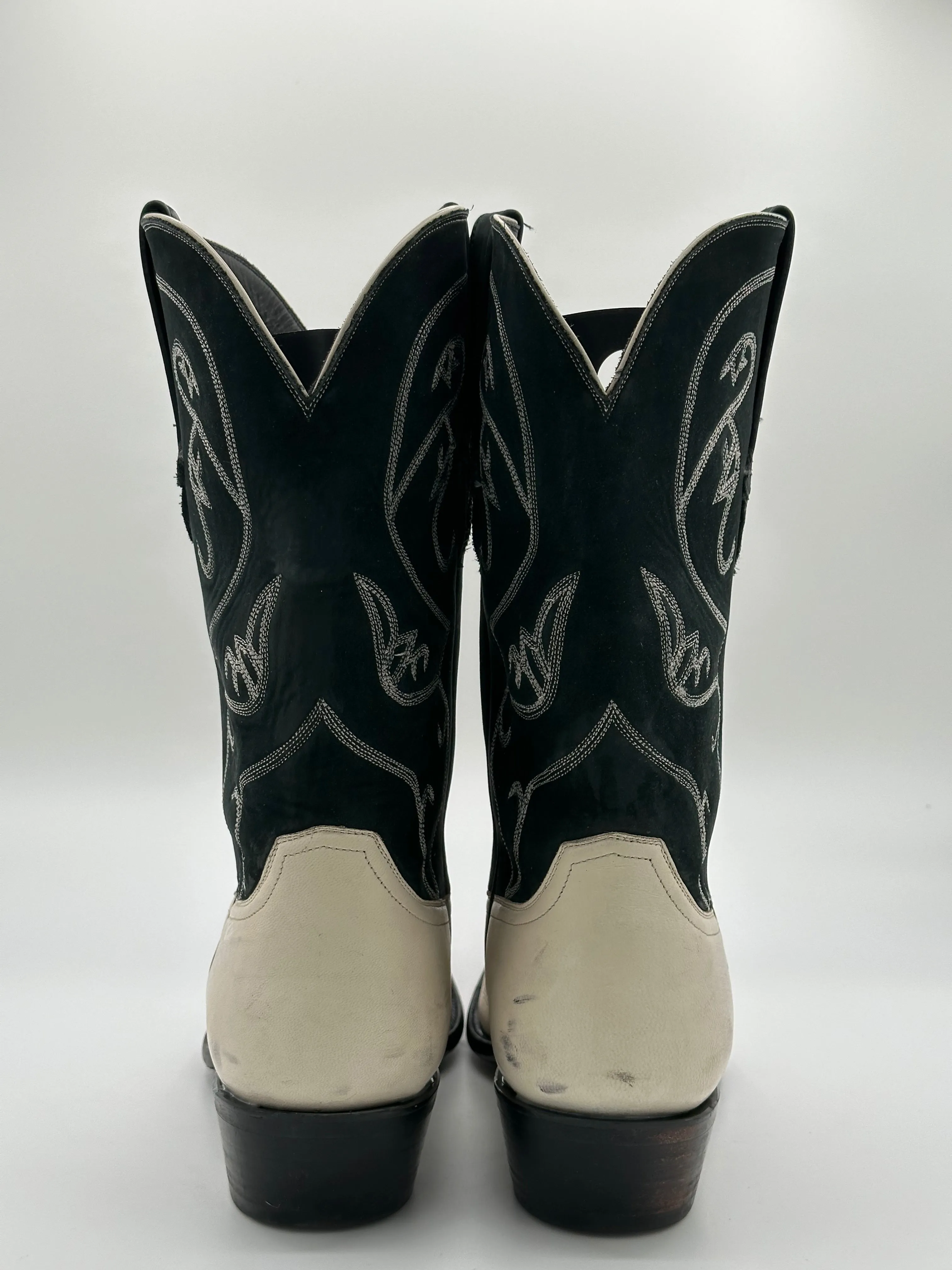 Stallion Custom Teju Lizard Wingtip and Suede Cowboy Boots size 12 D