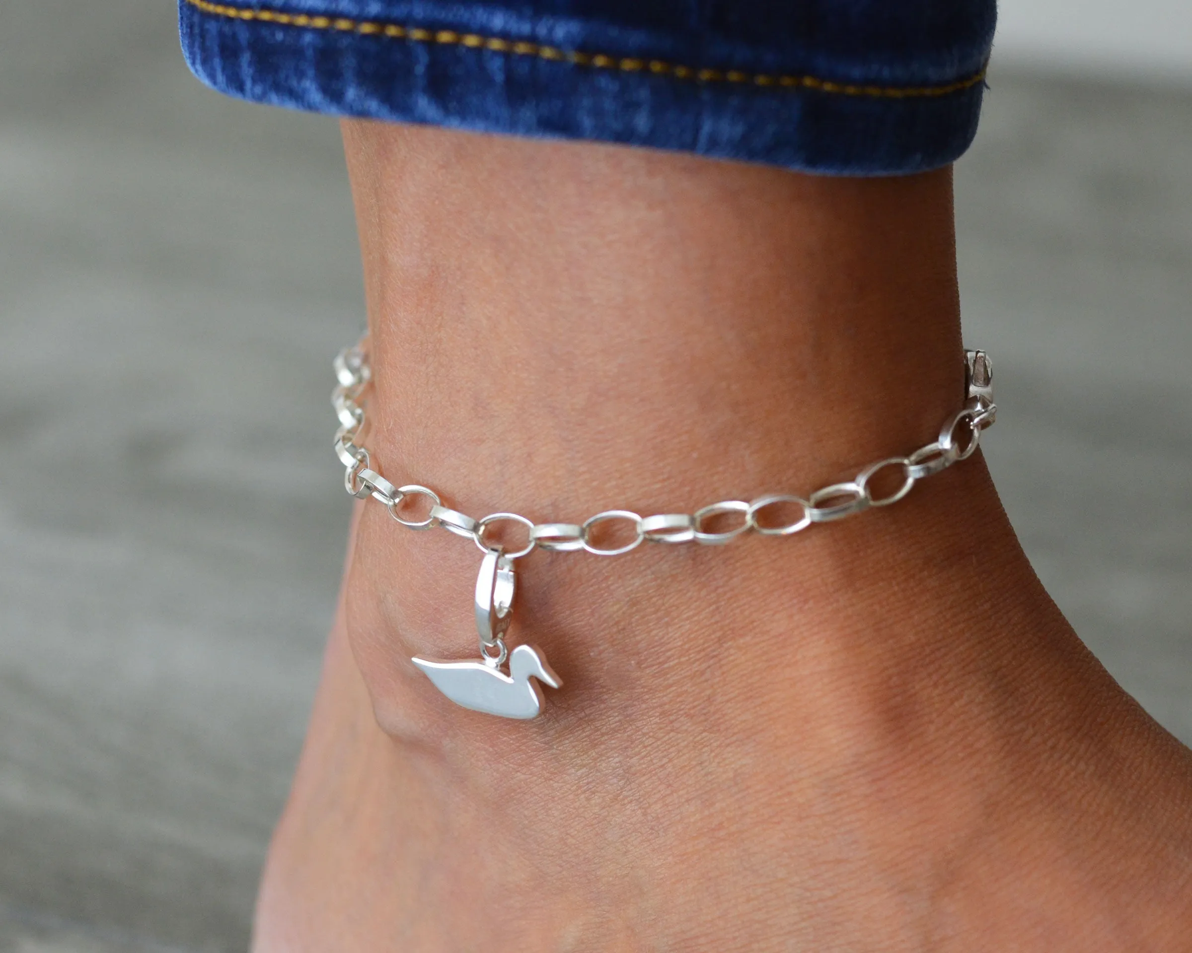 STERLING SILVER ANKLE BRACELET