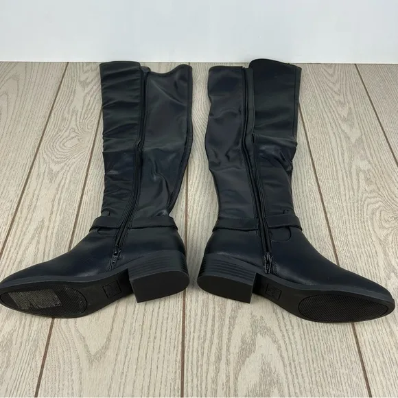Style &amp; Co Women's Charlaa Buckled Over-The-Knee Boots 6.5M Black $100
