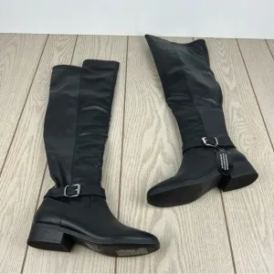 Style &amp; Co Women's Charlaa Buckled Over-The-Knee Boots 6.5M Black $100