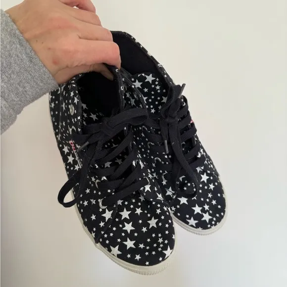 Superga Black Star High-Top Sneakers