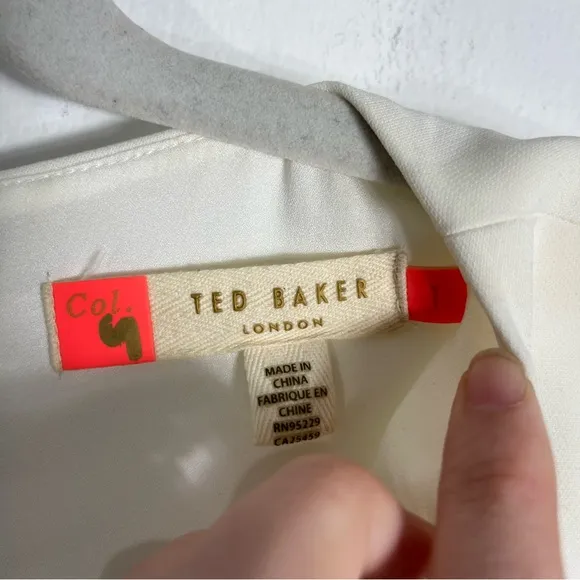 Ted Baker Ardell Colorblock Shift Mini Dress Crepe Size