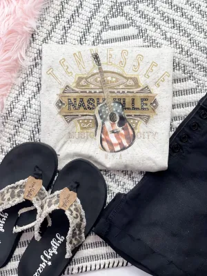 Tennessee Music City USA Cream Tee