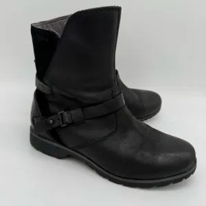 Teva De La Vina Black Leather Suede Boots Size 7