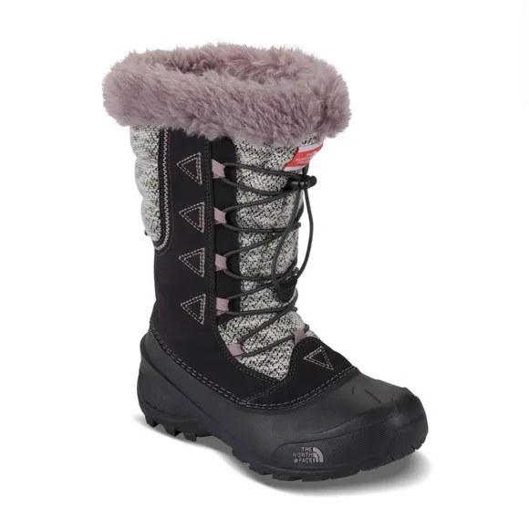 The North Face Shellista Lace Novelty II Boot Girls' Sz 11 Purple/Gray Snowboot