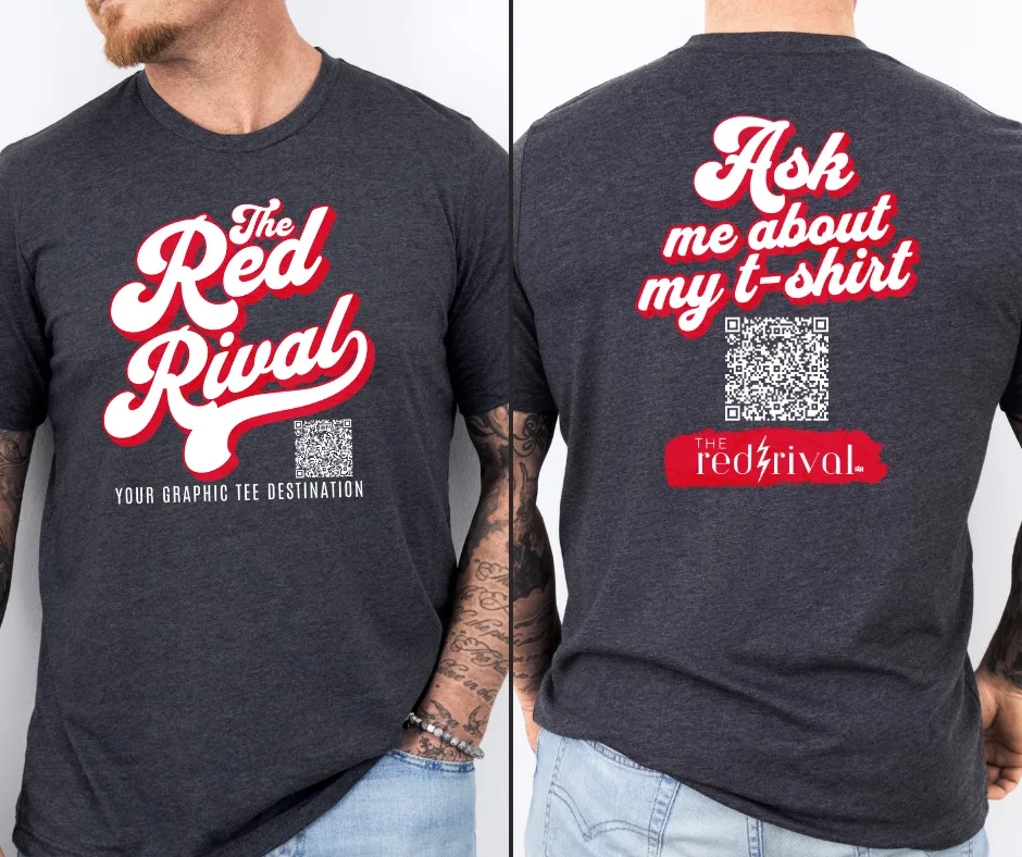 The Red Rival Ask Me About My T-Shirt Grey Tee
