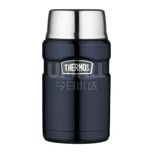 THERMOS Stainless Steel Vacuum Insulated Food Jar - Black, 710ml
