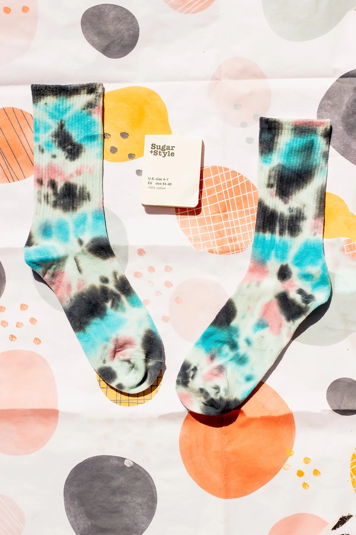 Tie Dye Ribbed Socks