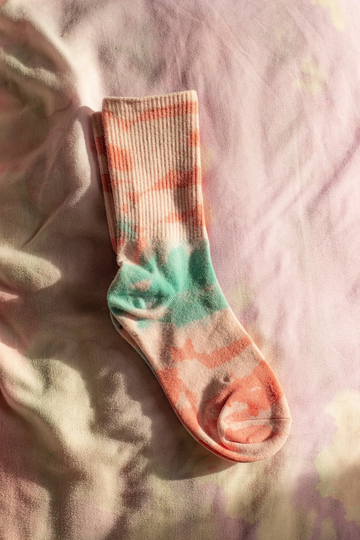 Tie Dye Ribbed Socks