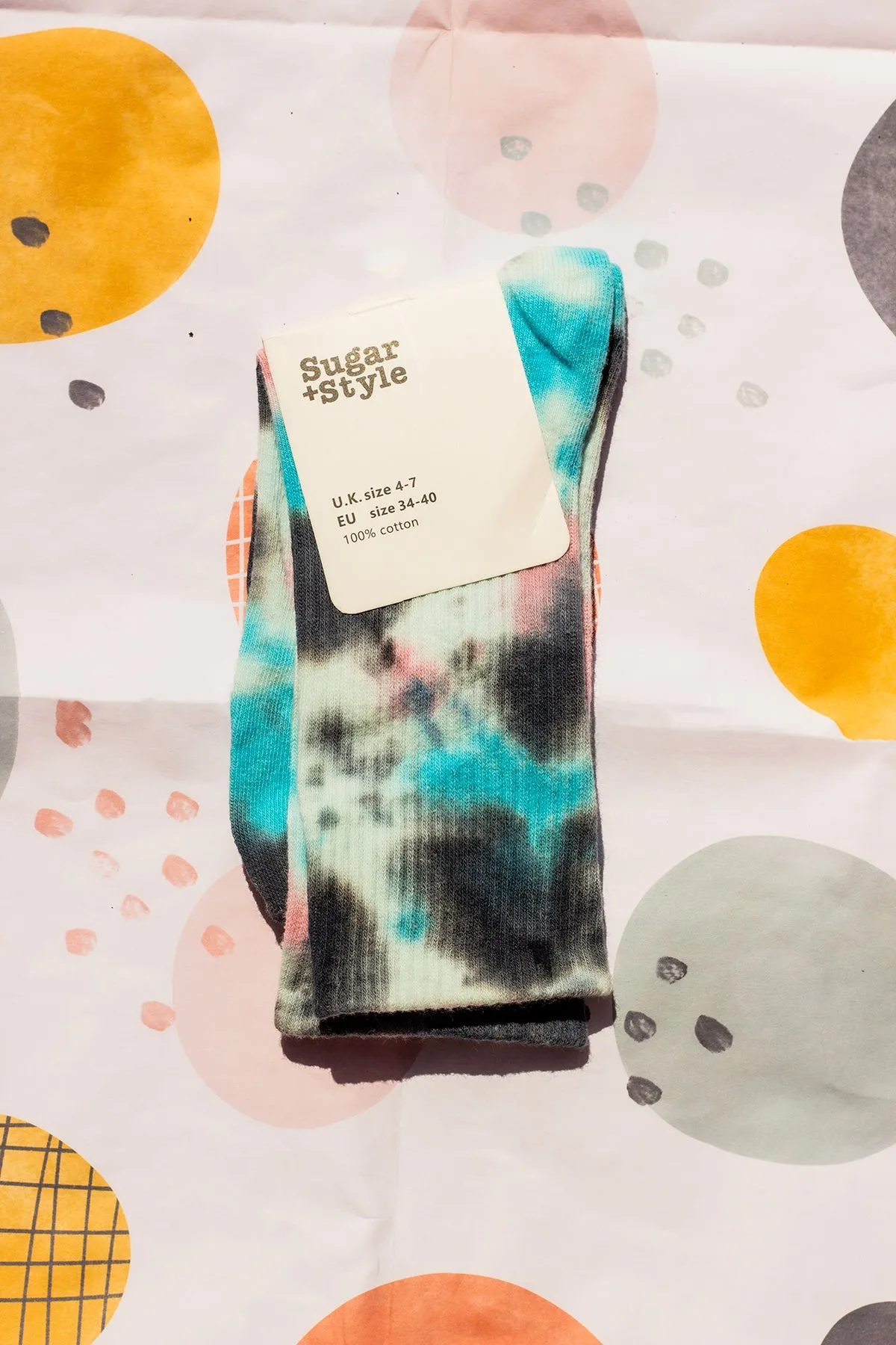 Tie Dye Ribbed Socks