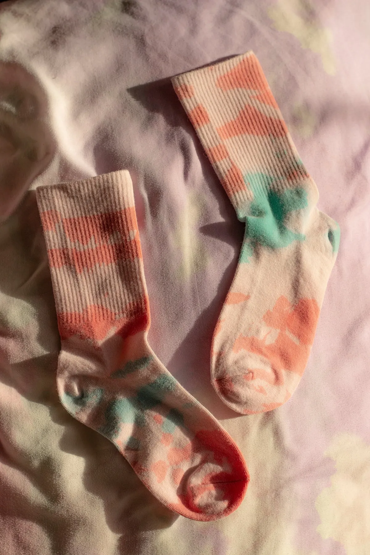 Tie Dye Ribbed Socks