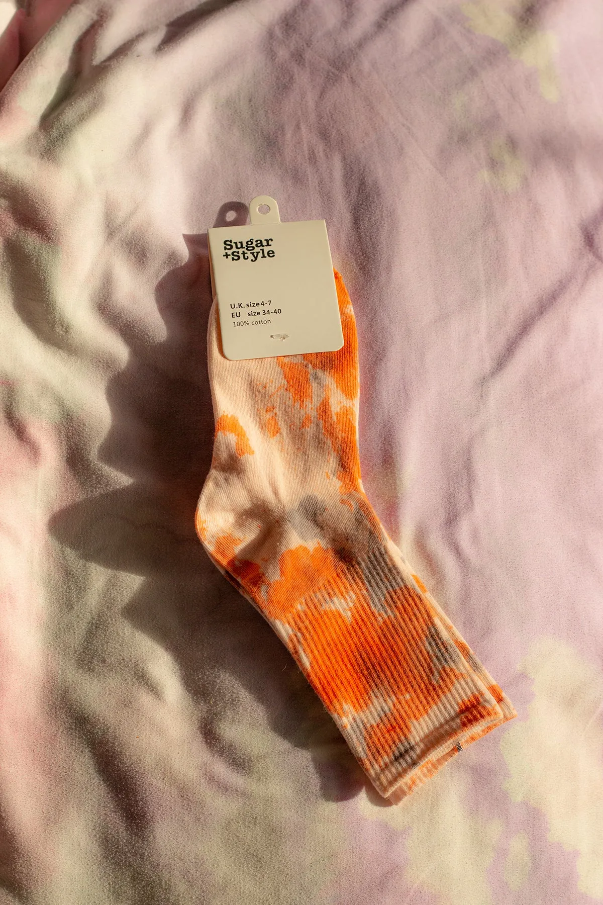 Tie Dye Ribbed Socks