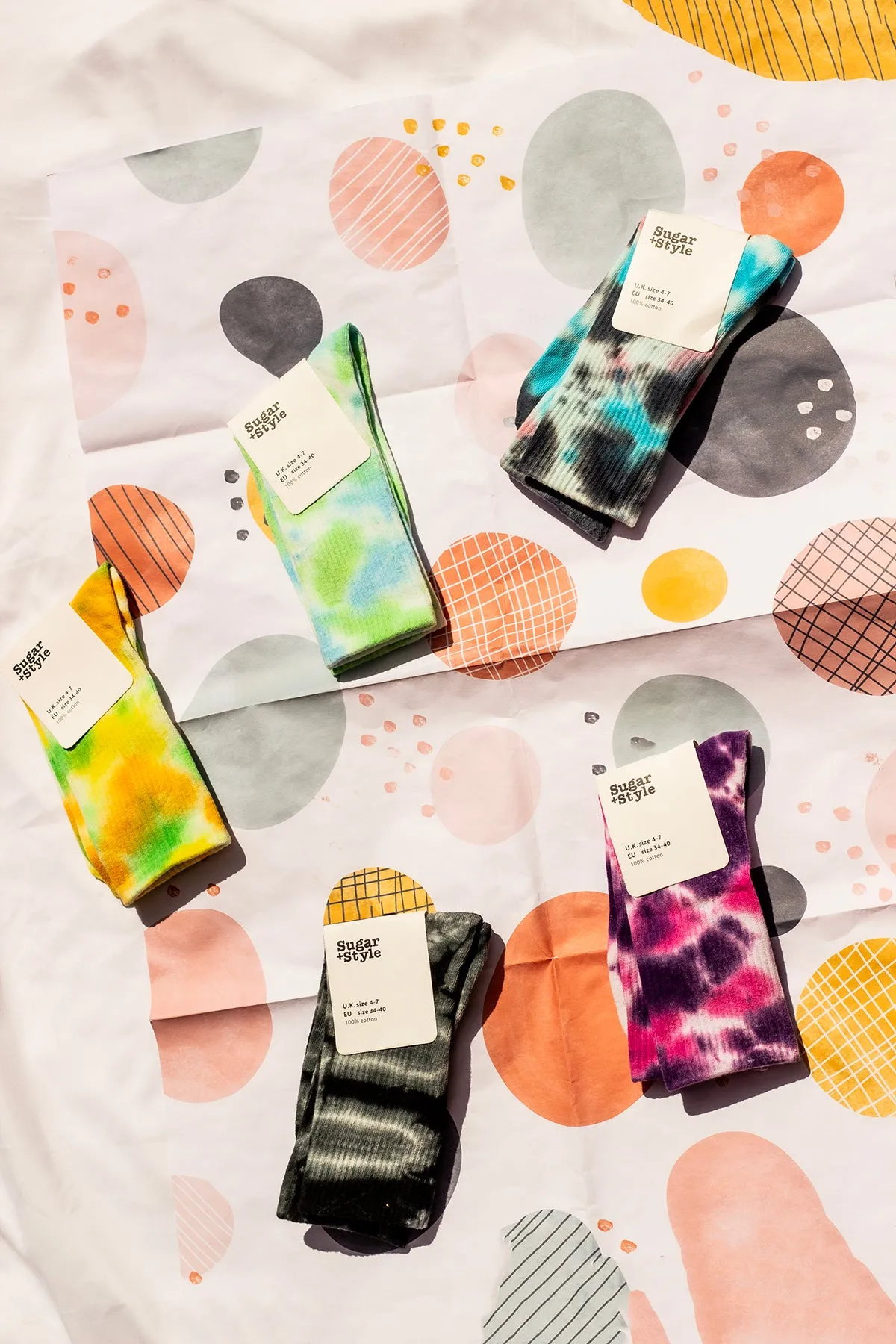 Tie Dye Ribbed Socks