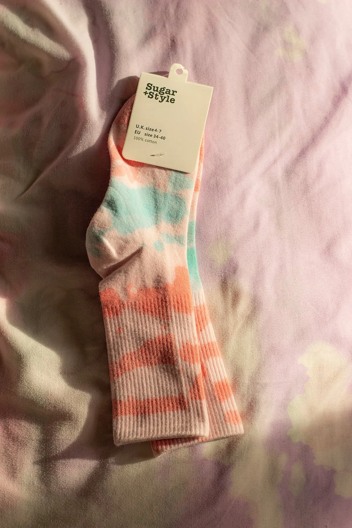 Tie Dye Ribbed Socks