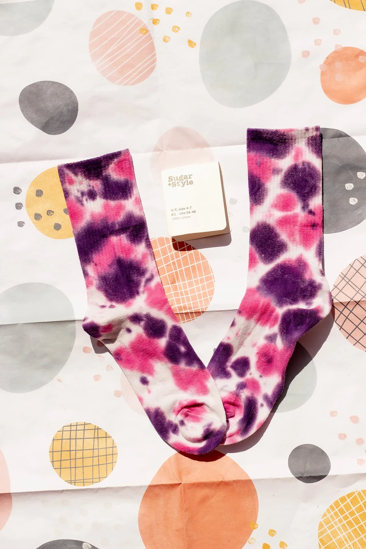 Tie Dye Ribbed Socks