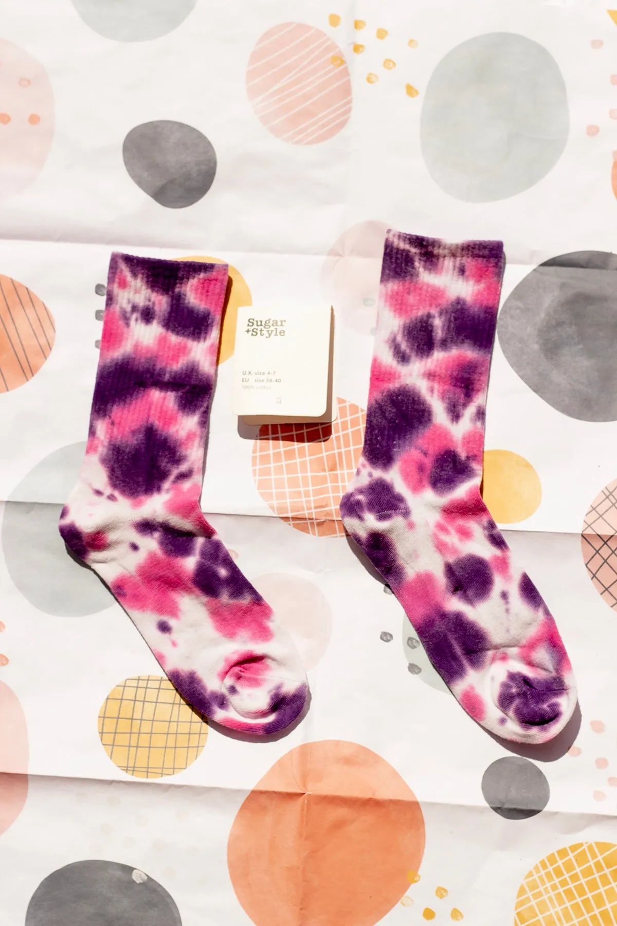 Tie Dye Ribbed Socks