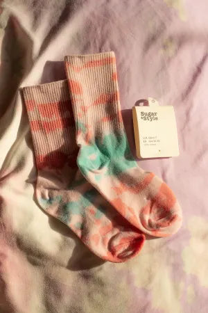 Tie Dye Ribbed Socks