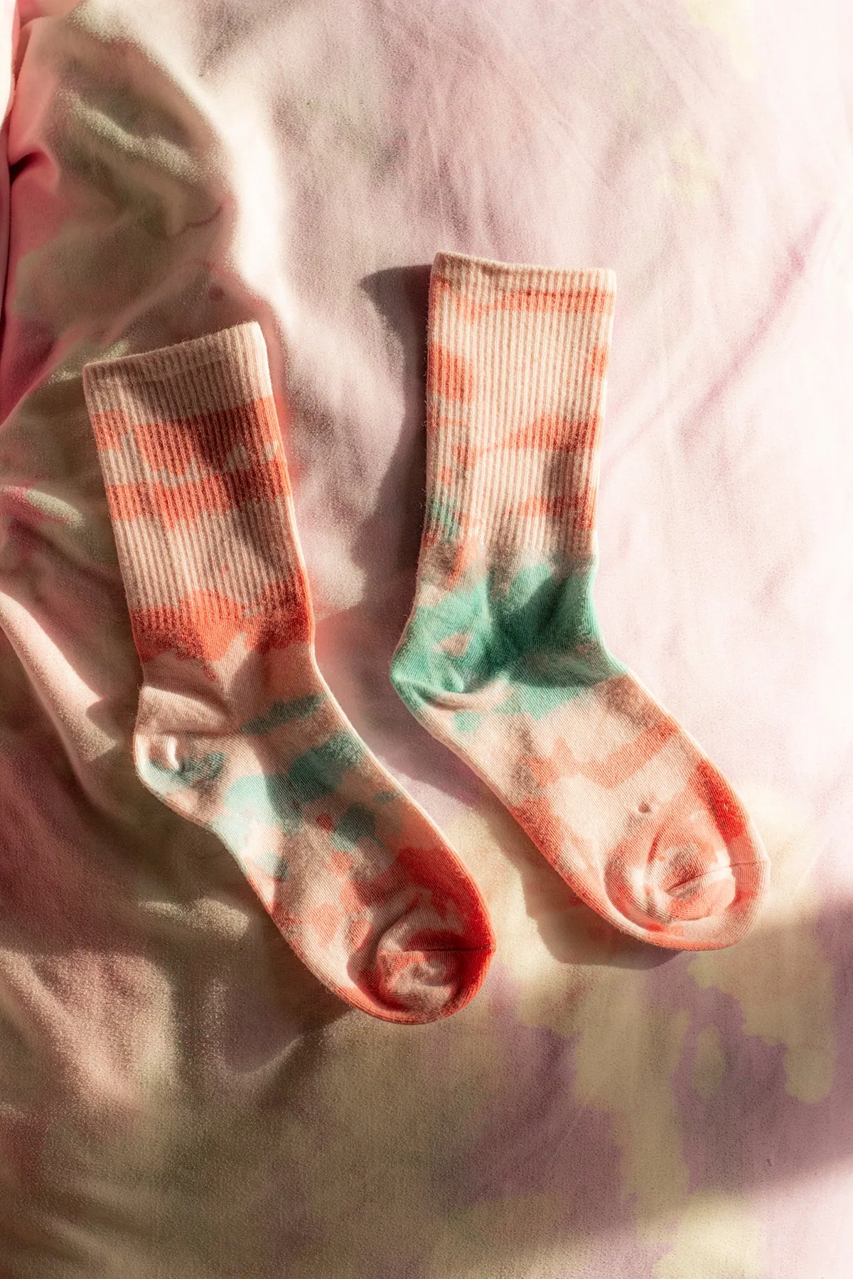 Tie Dye Ribbed Socks