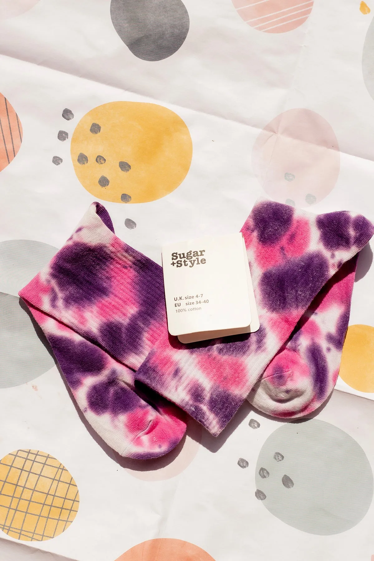 Tie Dye Ribbed Socks
