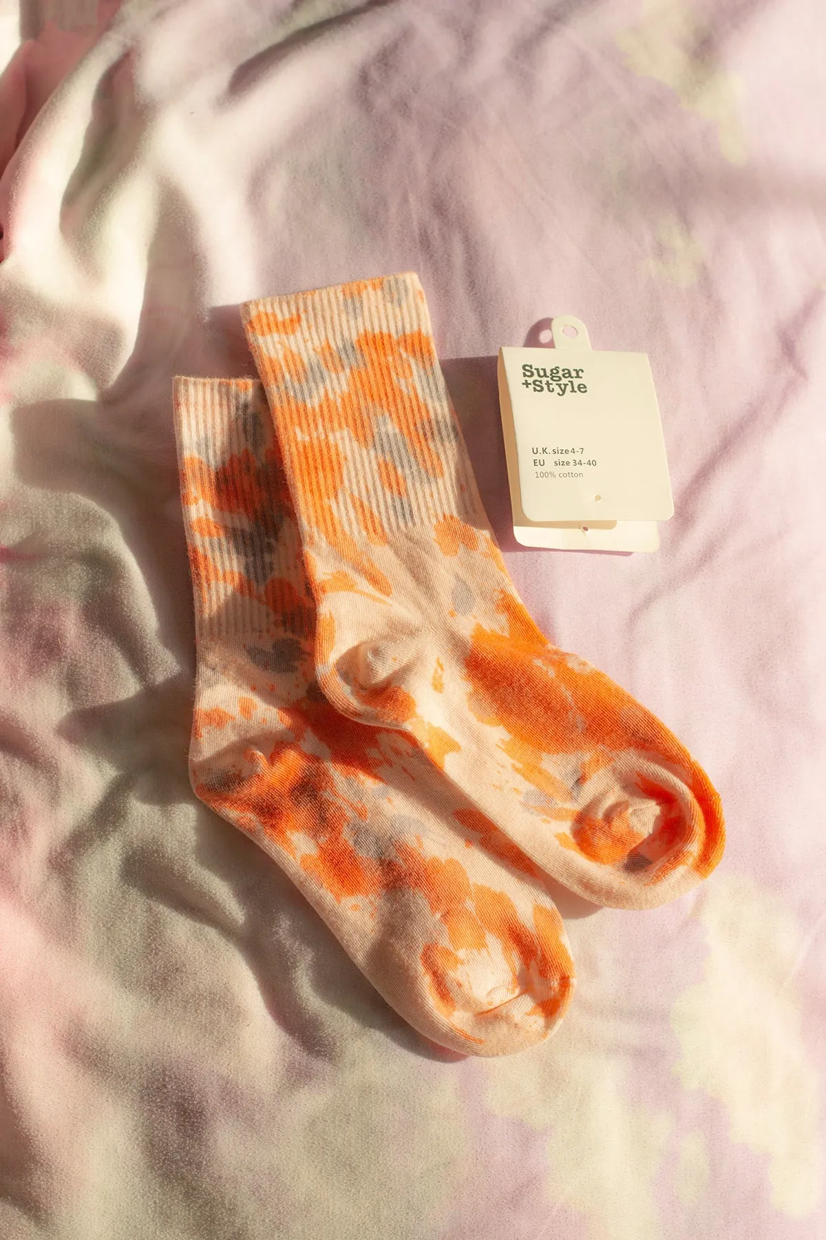 Tie Dye Ribbed Socks