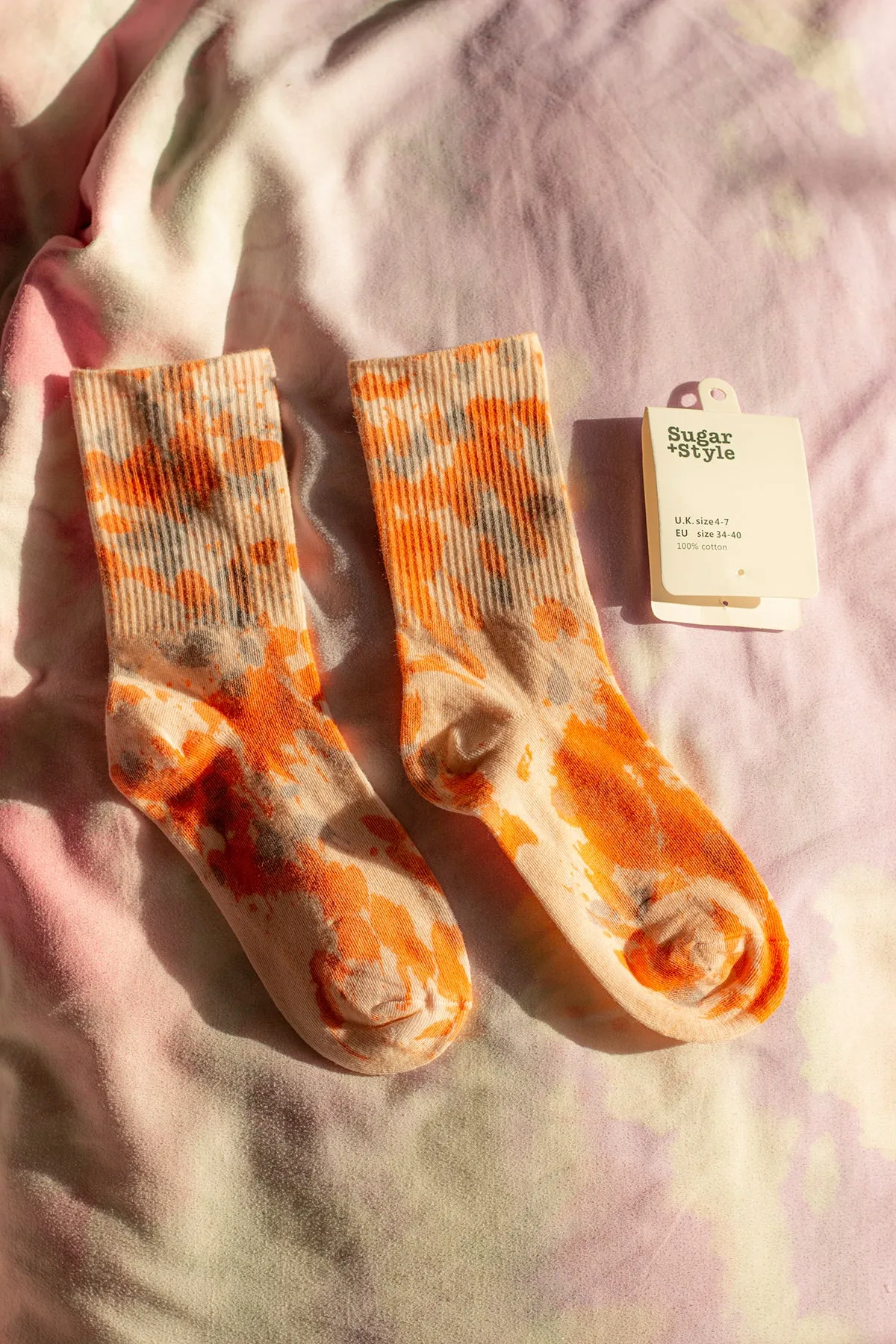 Tie Dye Ribbed Socks