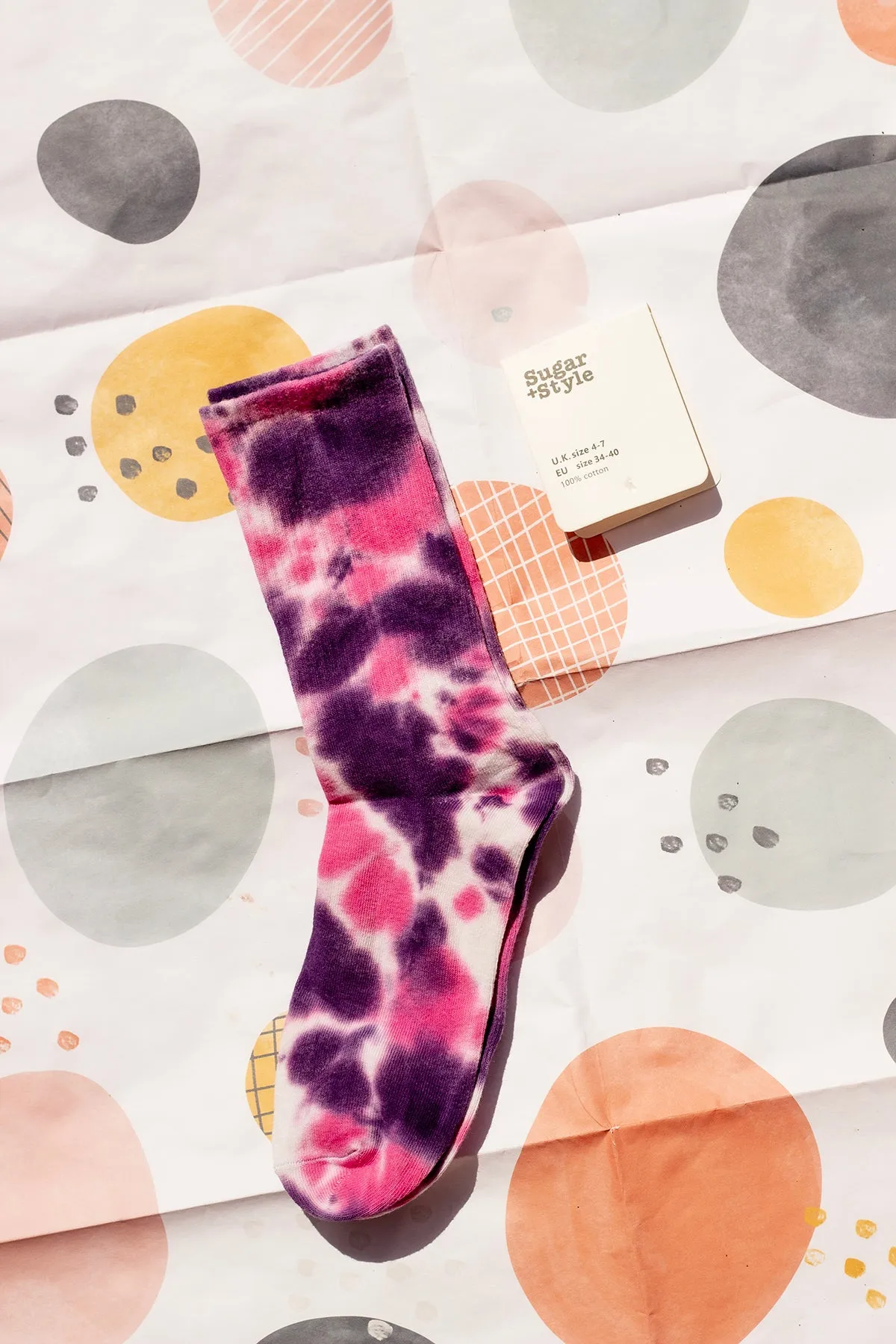 Tie Dye Ribbed Socks