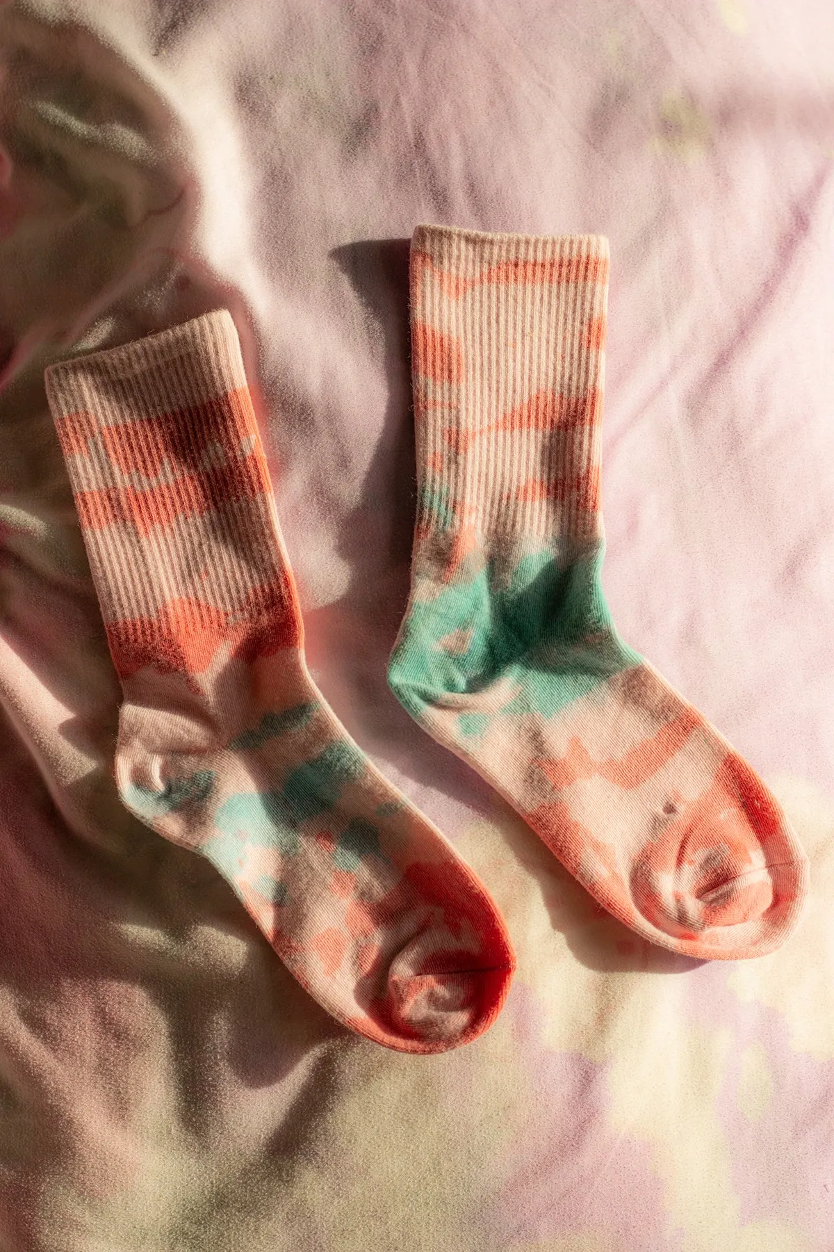 Tie Dye Ribbed Socks