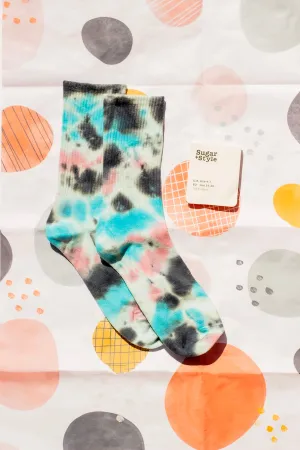 Tie Dye Ribbed Socks