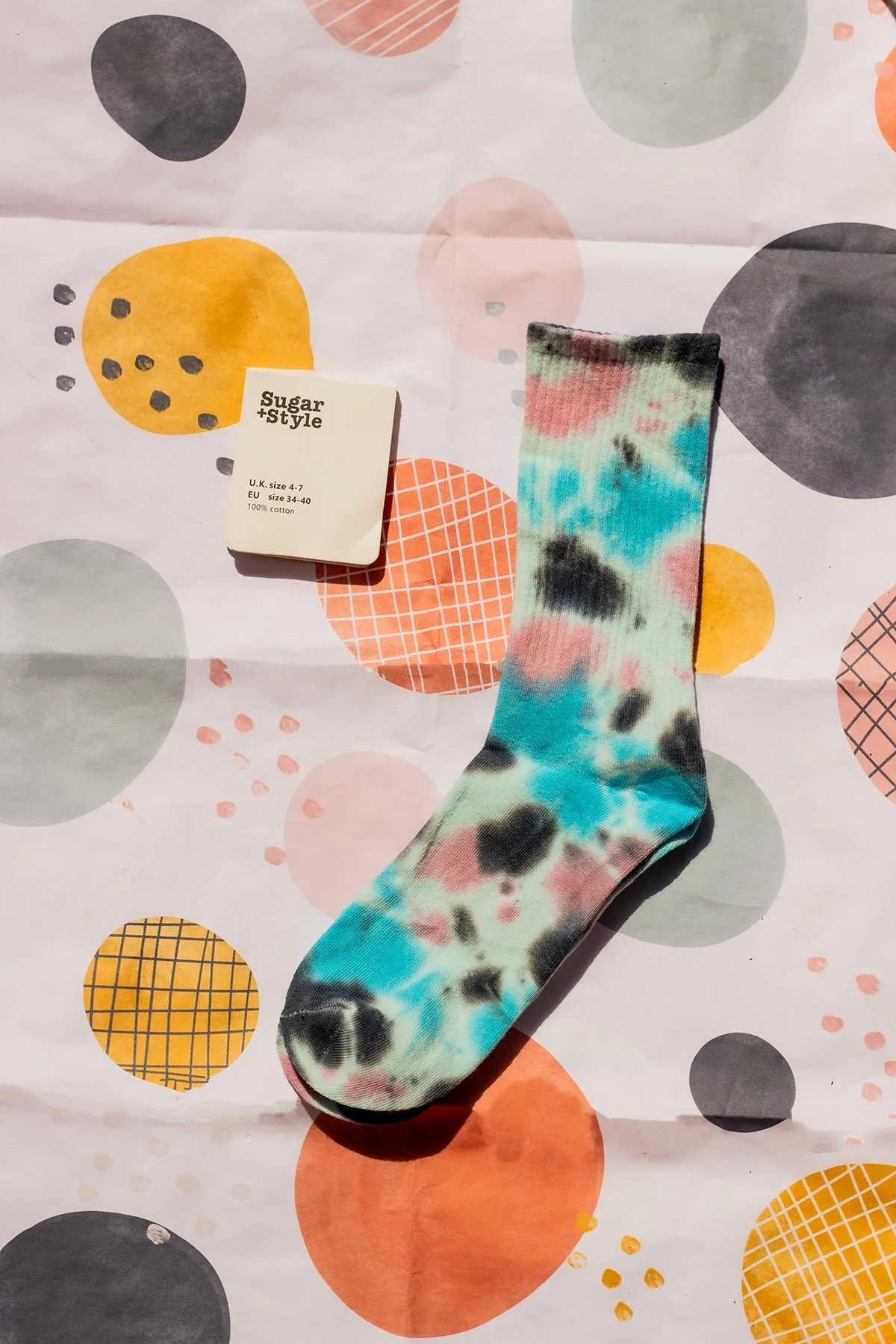 Tie Dye Ribbed Socks